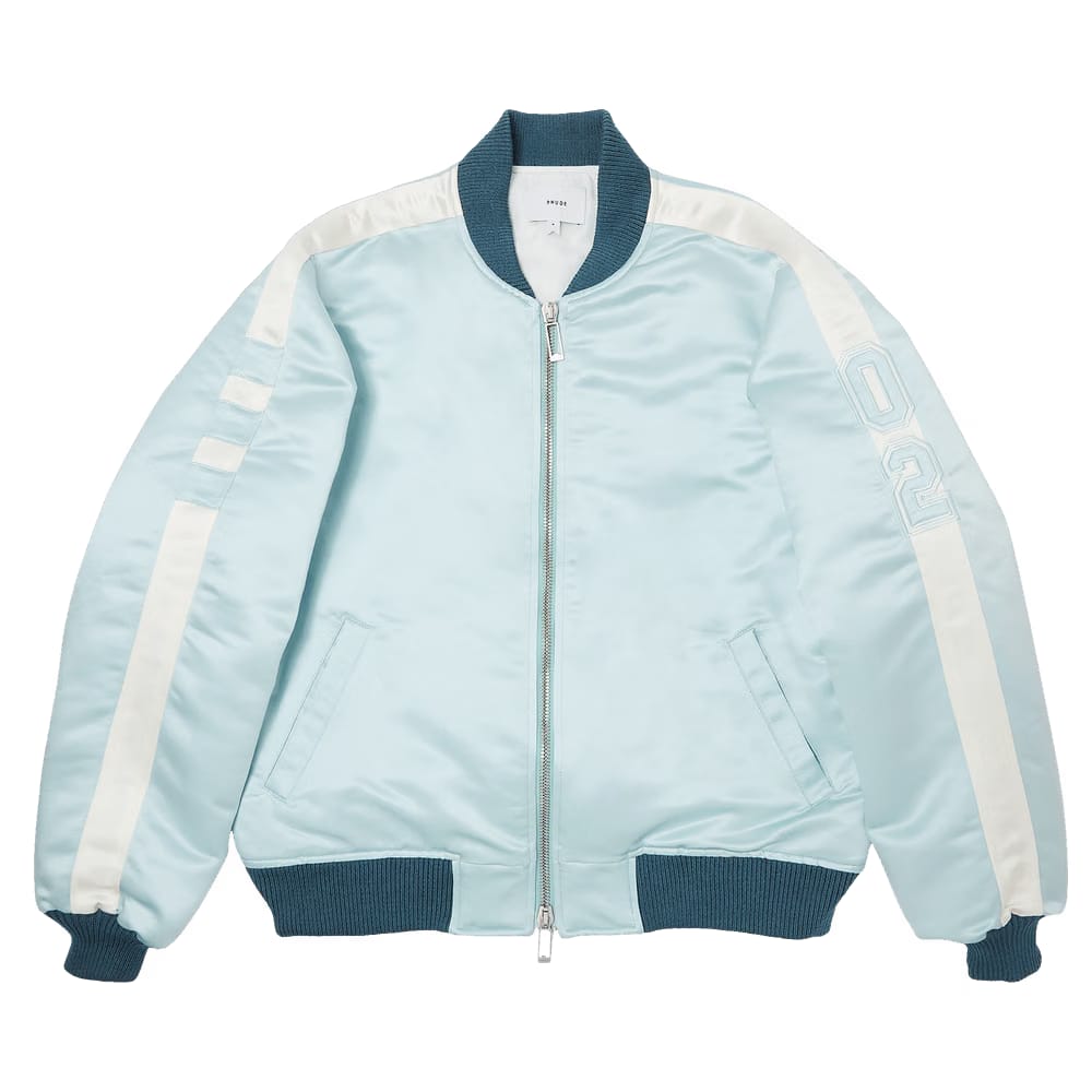 Rhude Boys 02 Satin Bomber Mint/Cream