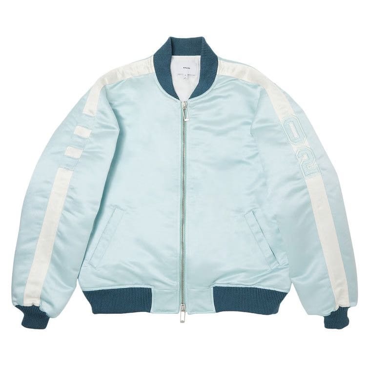 Rhude Boys 02 Satin Bomber Mint/Cream
