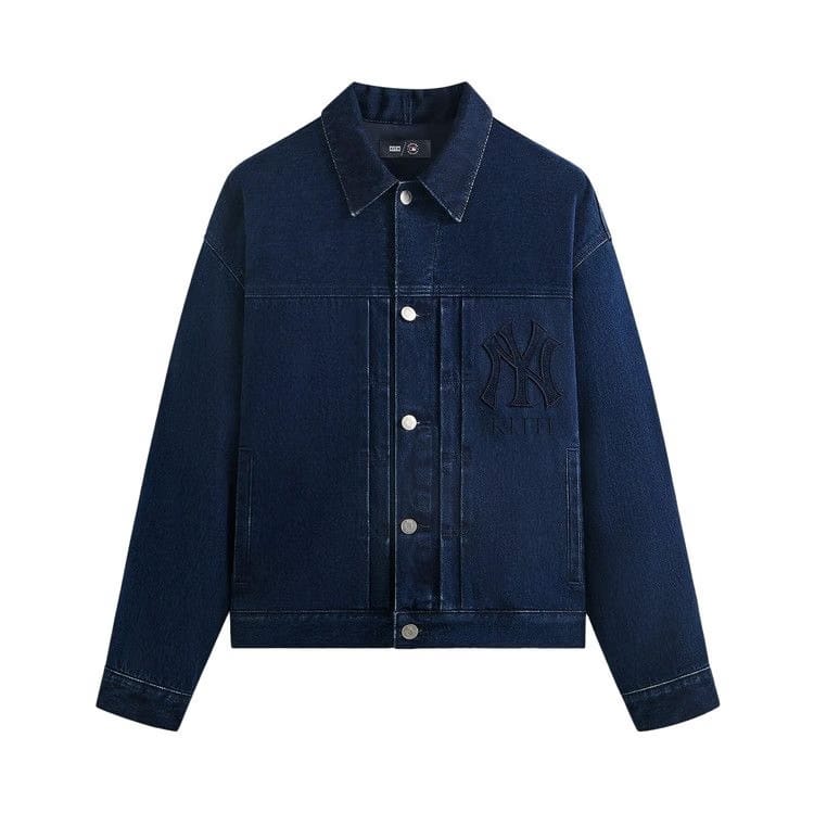 Kith For The New York Yankees Jay Indigo Denim Jacket Mid Indigo