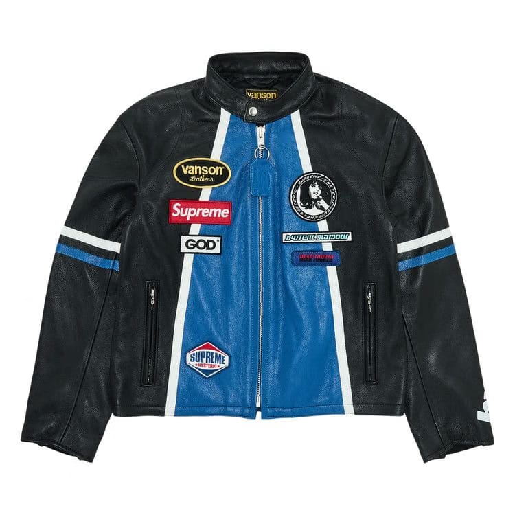 Supreme x HYSTERIC GLAMOUR x Vanson Leather Jacket Black