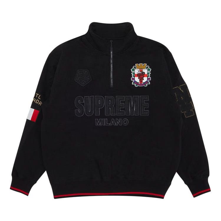 Supreme Milano Half Zip Pullover Black