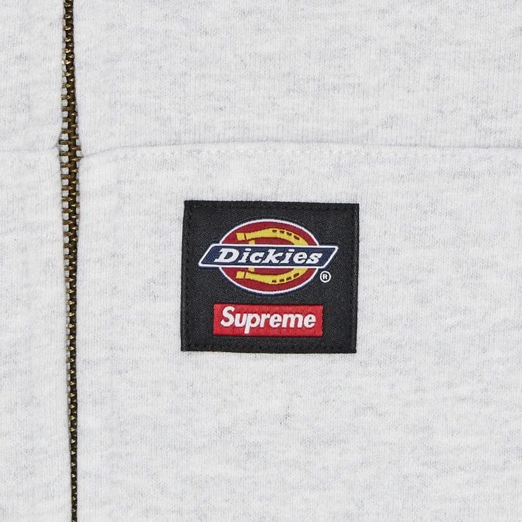 Supreme x Dickies Quilted Lined Zip Up Hoodie Ash Grey