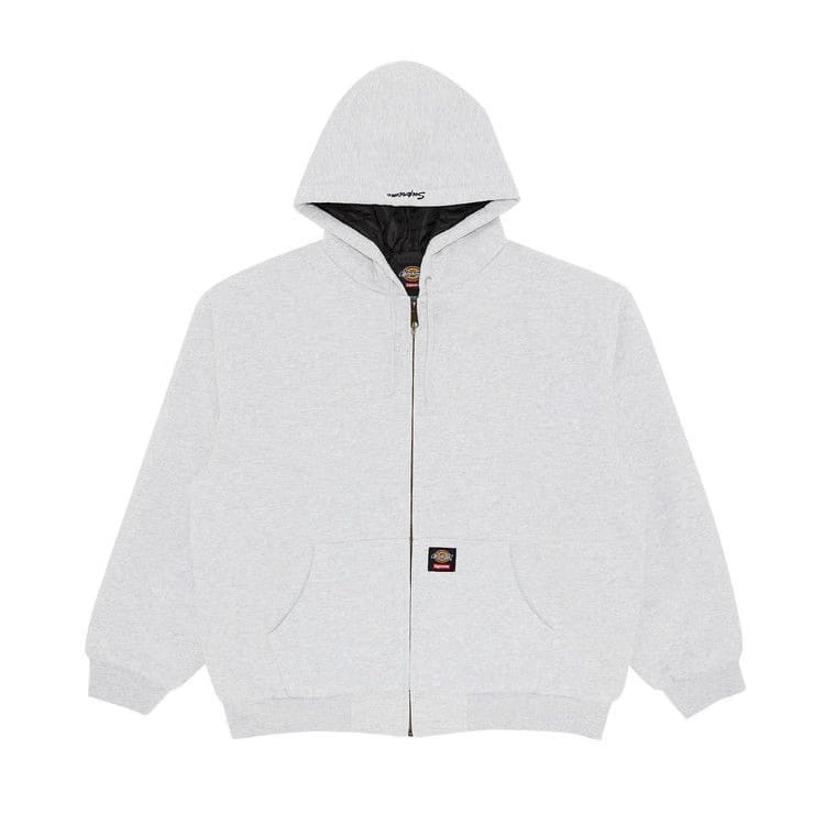Supreme x Dickies Quilted Lined Zip Up Hoodie Ash Grey