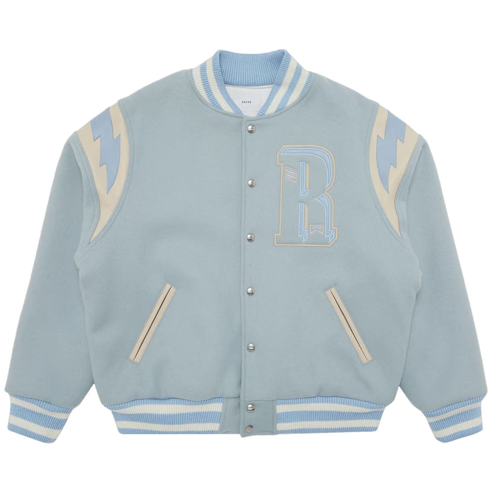 Rhude Lighting Varsity Jacket Mint