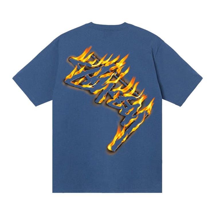Stussy Burning Stock T-Shirt Midnight