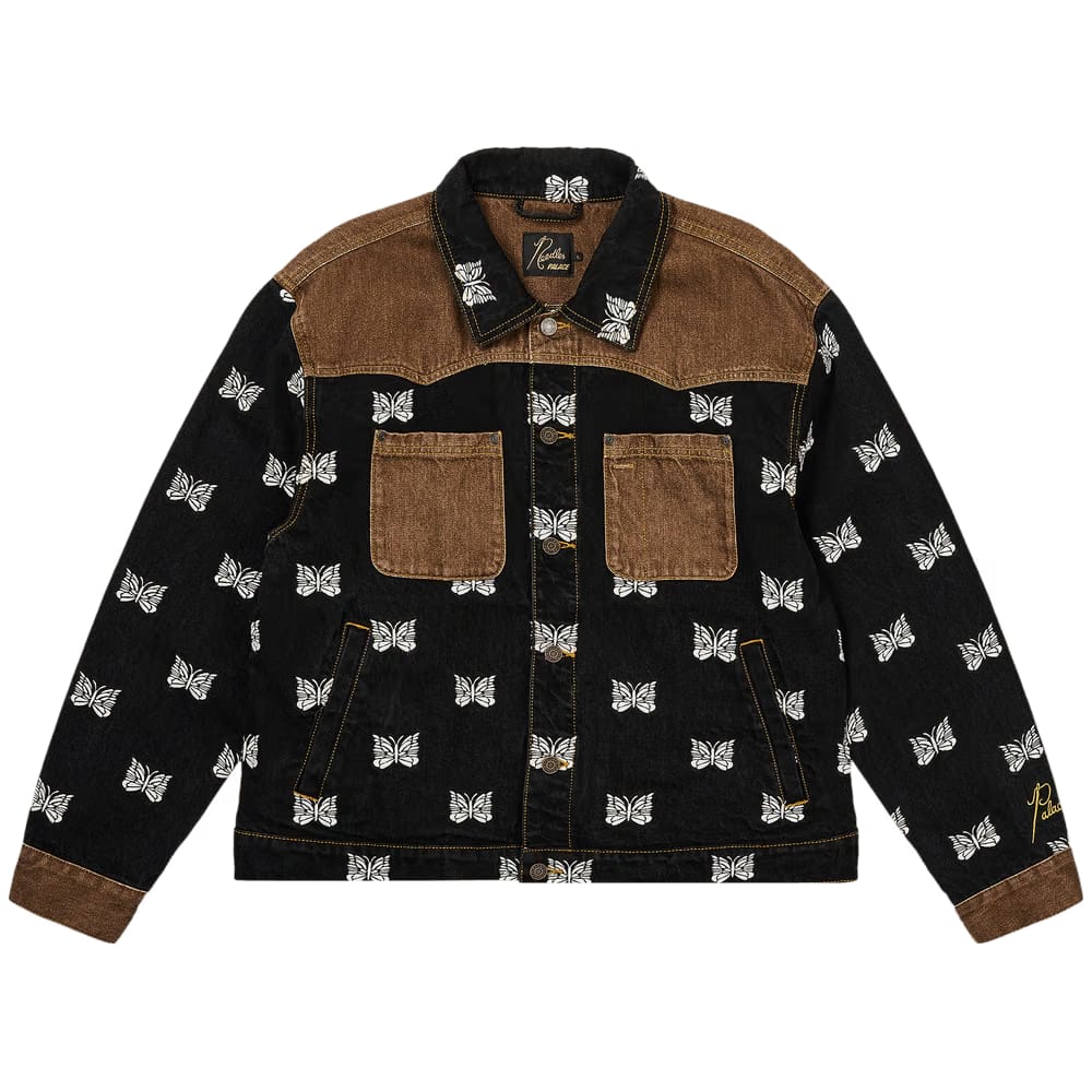Palace x Needles Western Denim Jacket Black