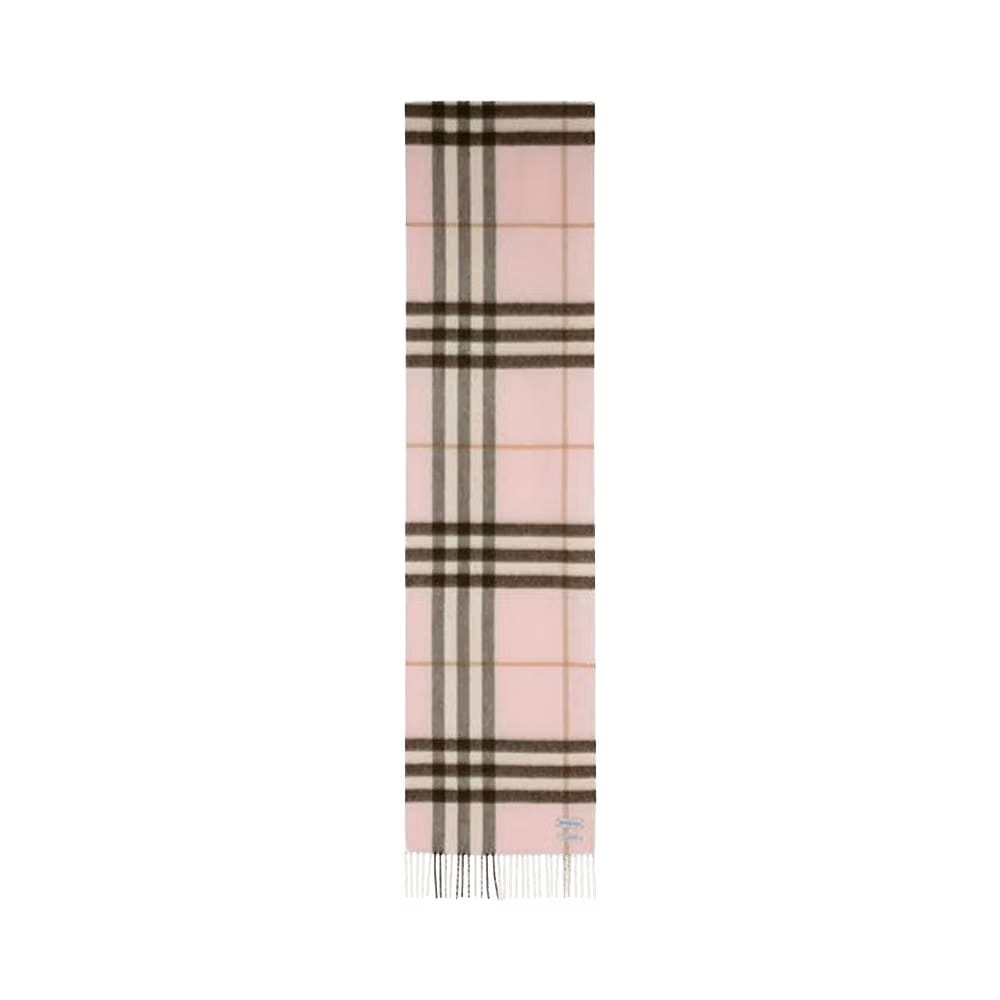 Burberry Washed Giant Check Scarf Bow Pink