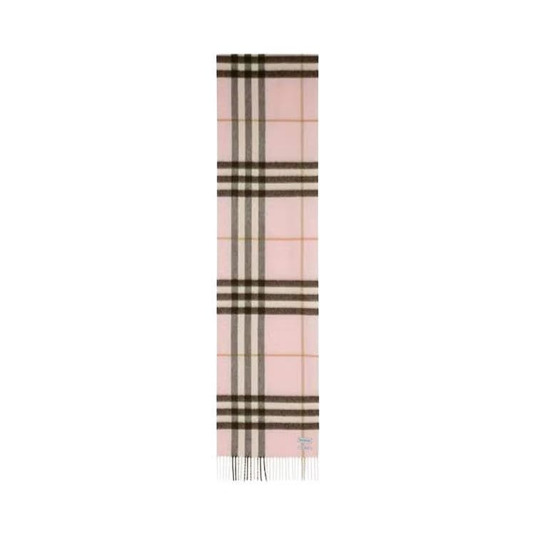 Burberry Washed Giant Check Scarf Bow Pink