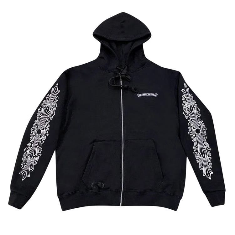 Chrome Hearts Zip Up Hoodie (Aspen Excluisve) Black