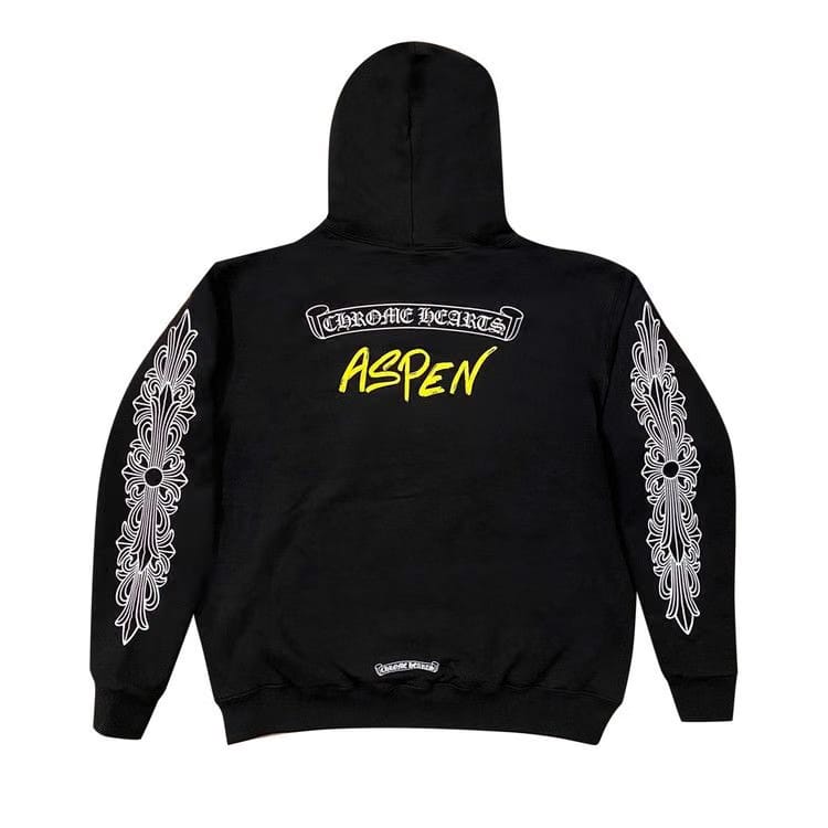 Chrome Hearts Zip Up Hoodie (Aspen Excluisve) Black