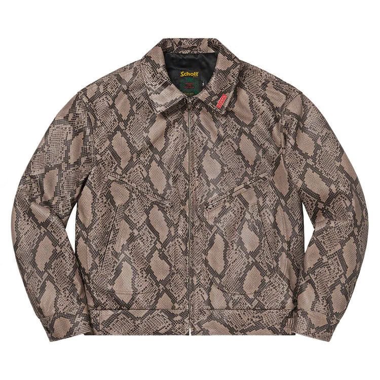 Supreme x Schott Leather Work Jacket Snakeskin