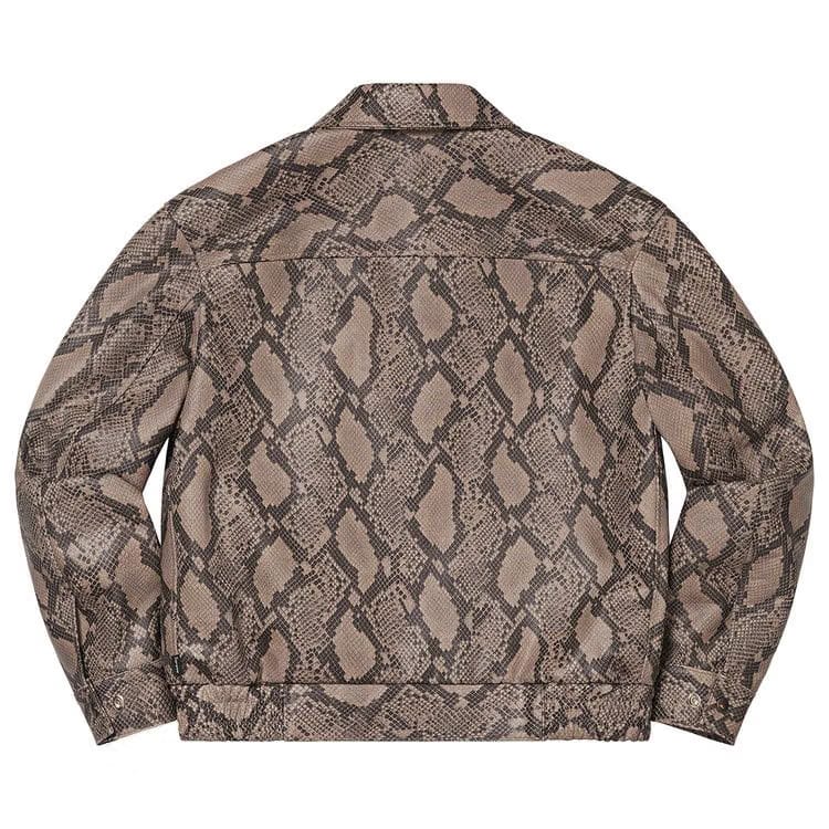 Supreme x Schott Leather Work Jacket Snakeskin