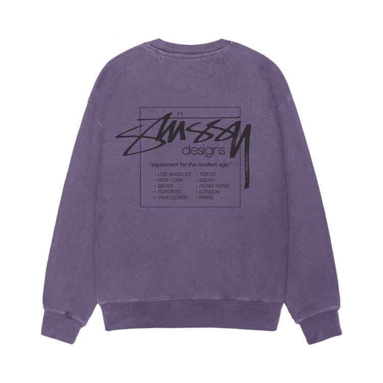 Stussy Modern Age Crew Pigment Dyed Grape