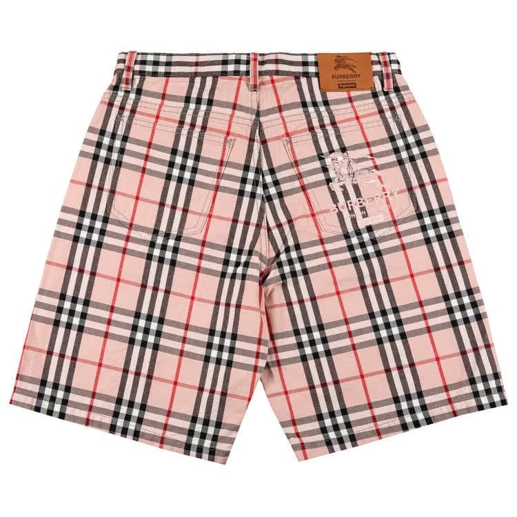 Supreme x Burberry Denim Shorts Pink