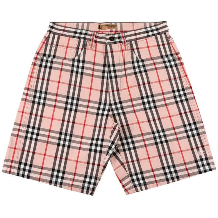 Supreme x Burberry Denim Shorts Pink