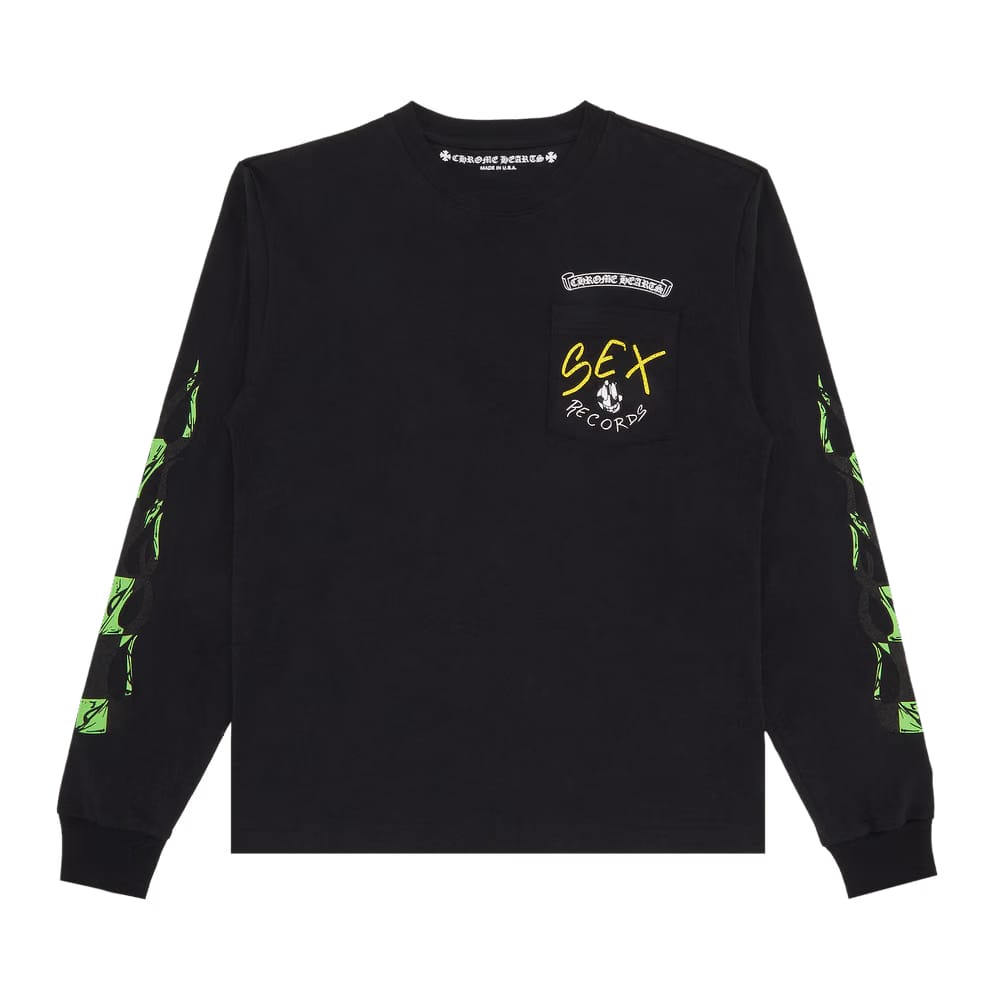 Chrome Hearts x Matty Boy Sex Records Flame Long-Sleeve Black