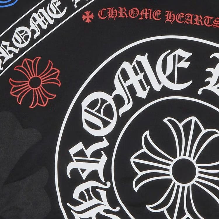 Chrome Hearts Stencil Hoodie Black/Multicolor