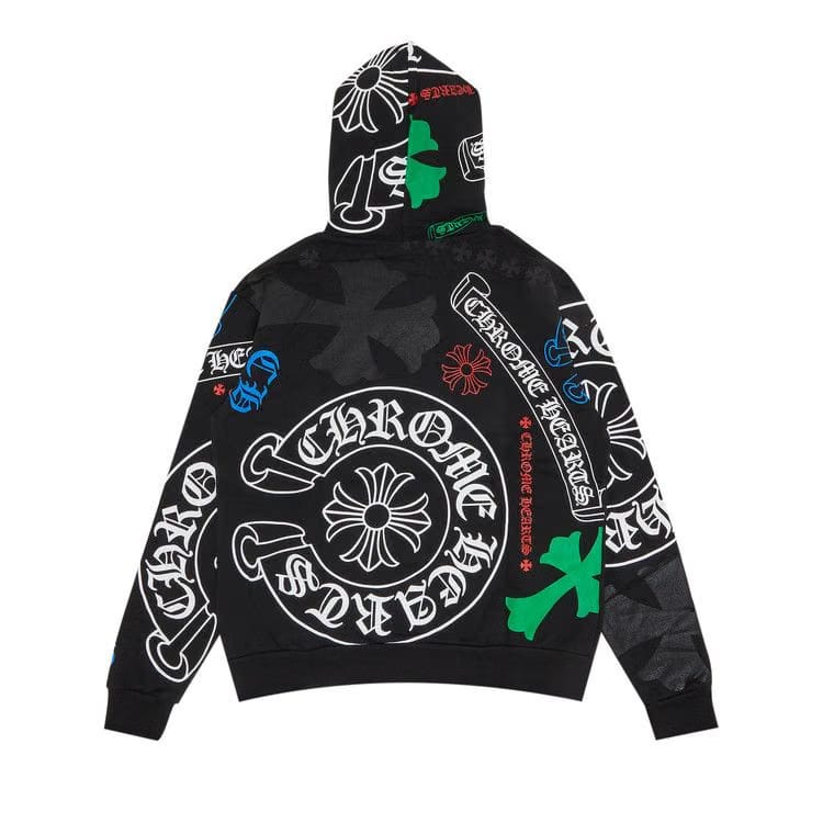Chrome Hearts Stencil Hoodie Black/Multicolor