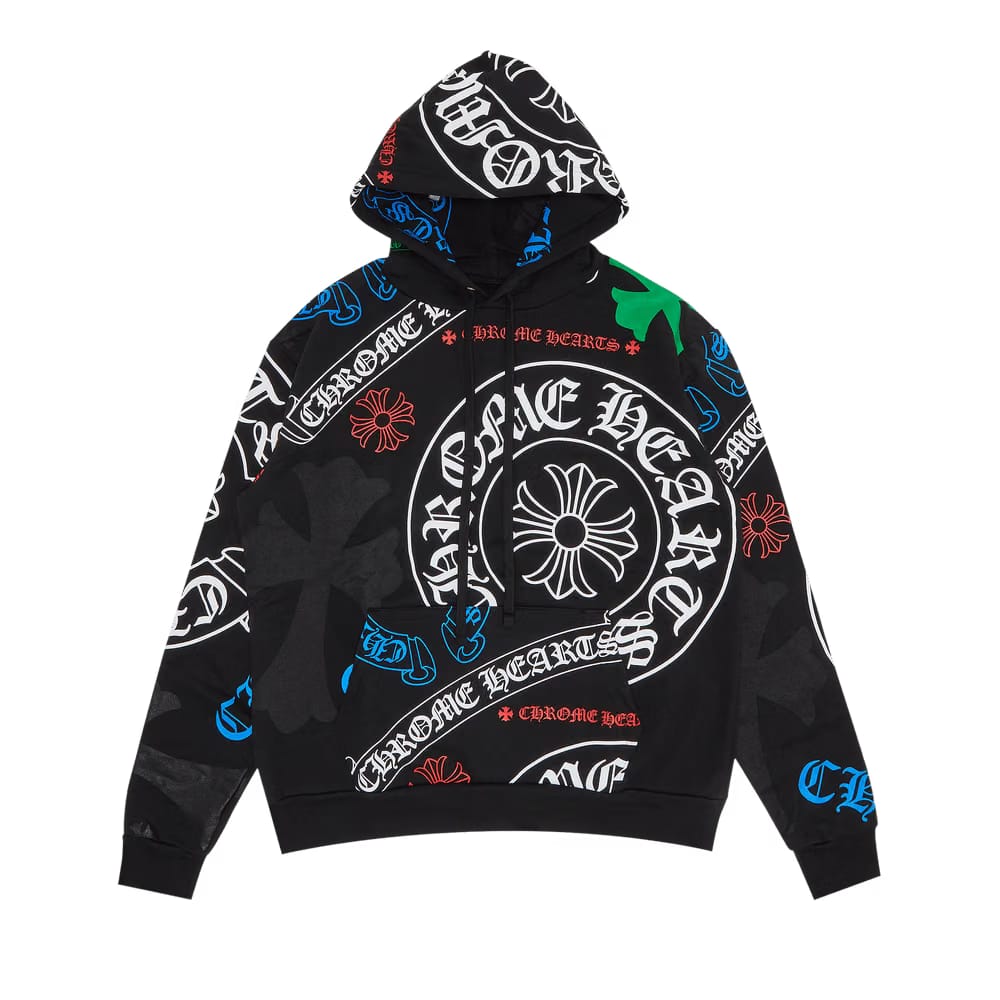 Chrome Hearts Stencil Hoodie Black/Multicolor