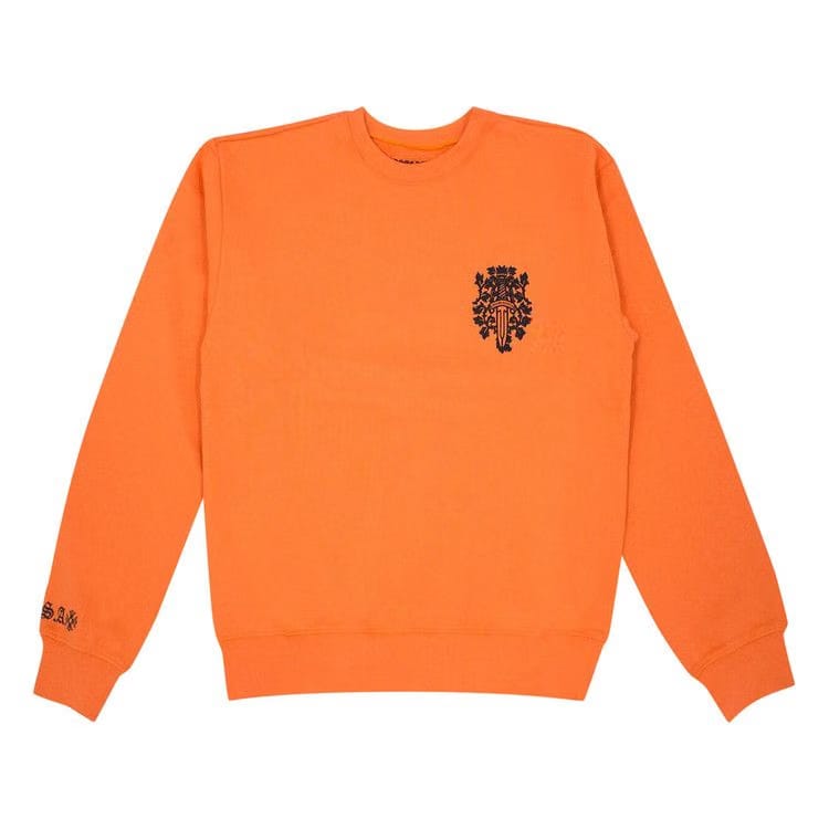 Chrome Hearts Vine Dagger Crewneck Sweatshirt Orange/Black