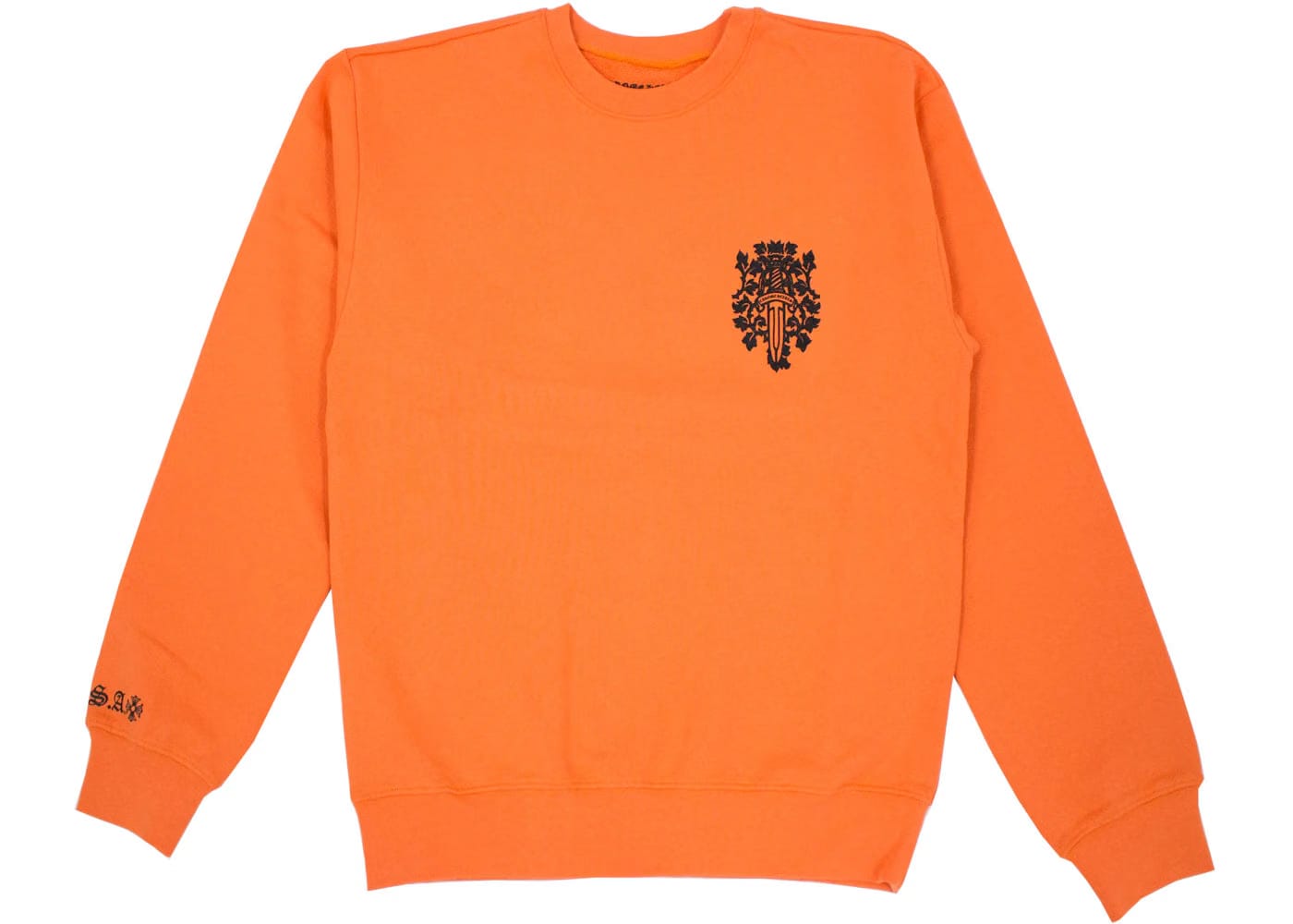 Chrome Hearts Vine Dagger Crewneck Sweatshirt Orange/Black