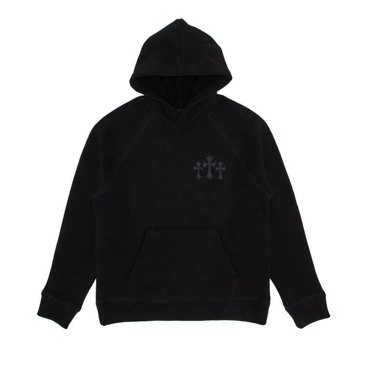 Chrome Hearts 711 Cemetery Cross Nylon CH Hoodie Black