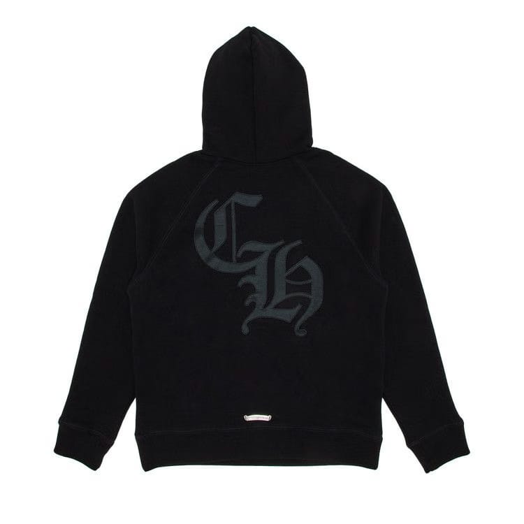 Chrome Hearts 711 Cemetery Cross Nylon CH Hoodie Black