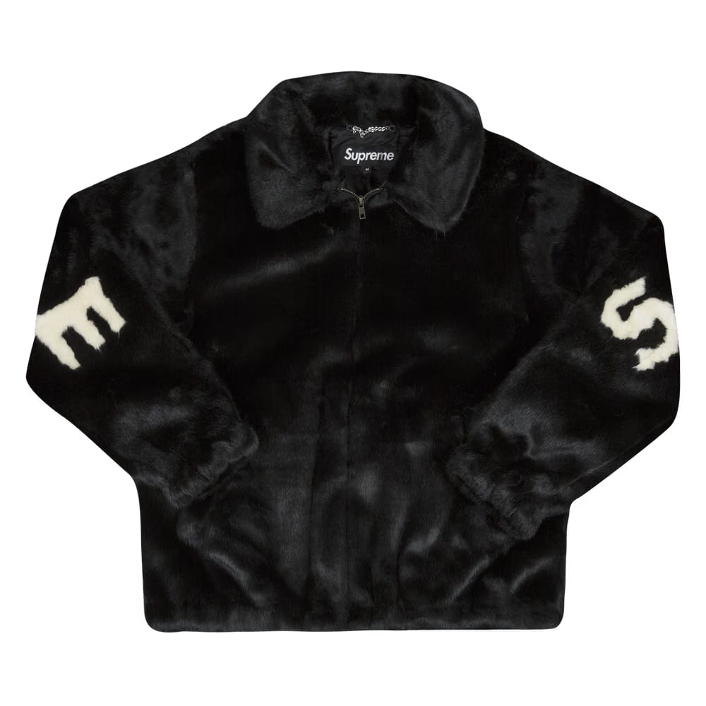 Supreme Faux Fur Bomber Jacket Black