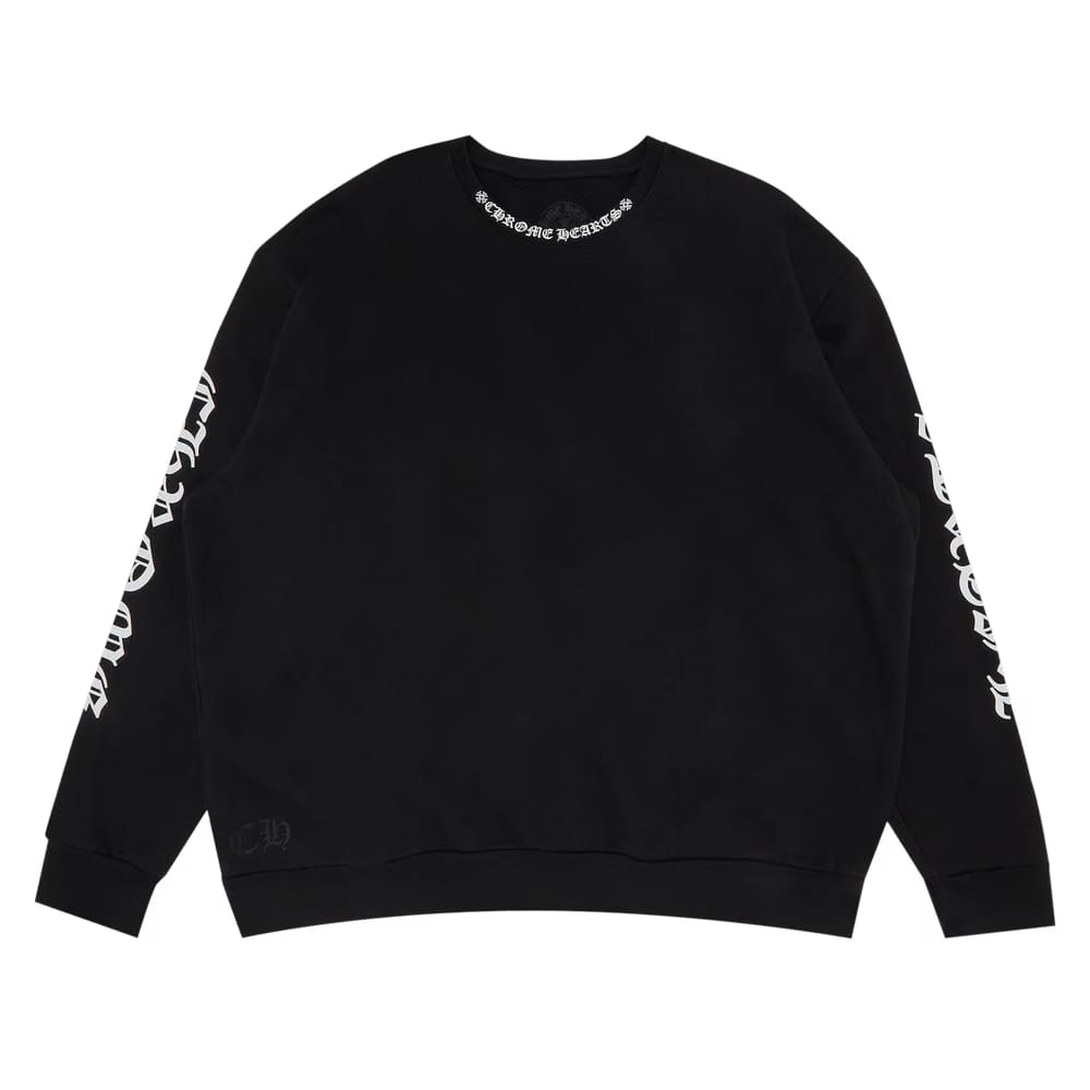 Chrome Hearts Neck Logo Crewneck Sweatshirt Black