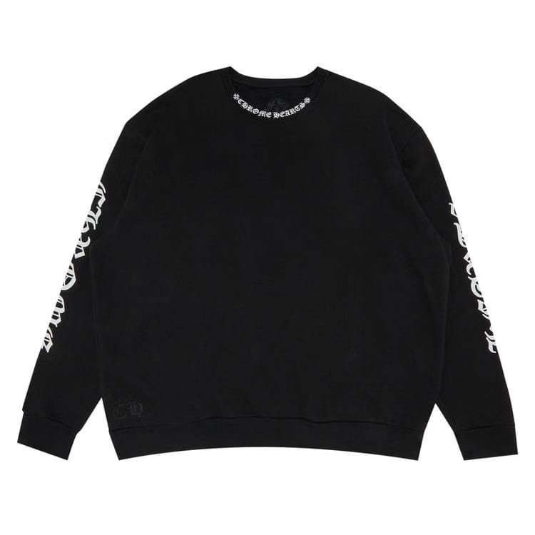 Chrome Hearts Neck Logo Crewneck Sweatshirt Black