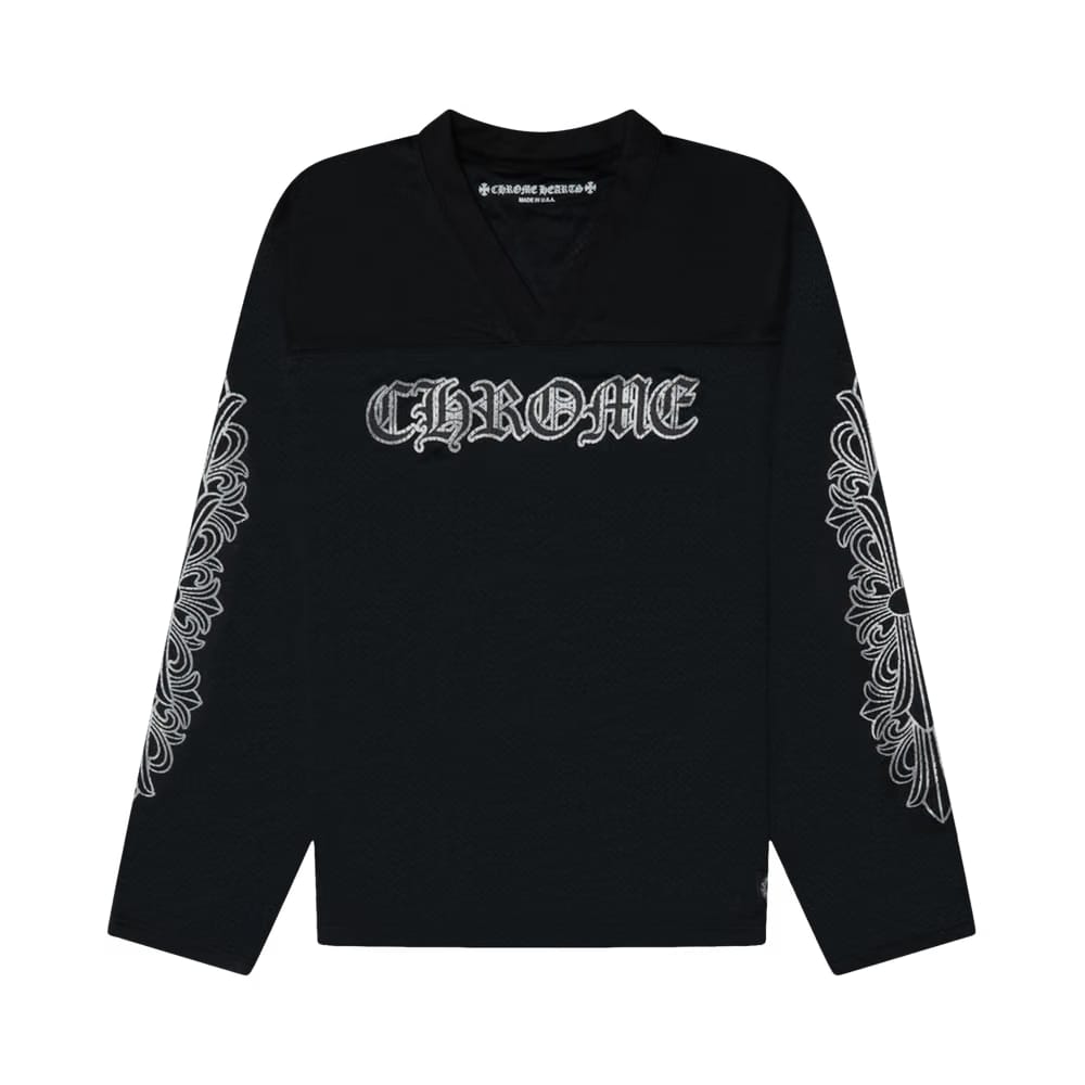 Chrome Hearts Stadium Mesh Long sleeve Jersey Black/Gray