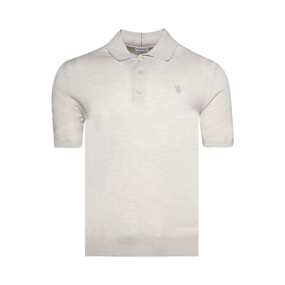 Burberry Wool Polo Shirt Nutmeg