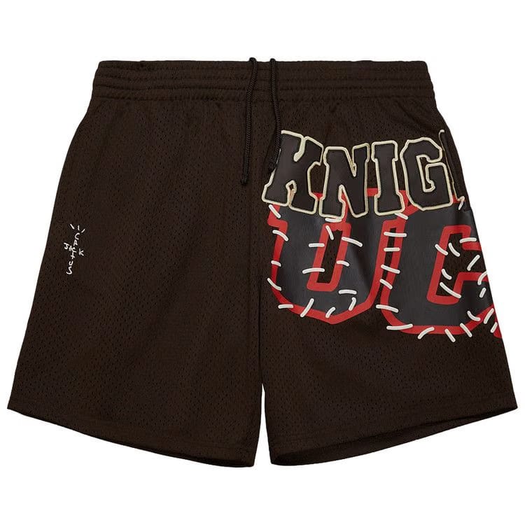 Cactus Jack by Travis Scott x Mitchell & Ness University Of Central Florida Shorts Brown