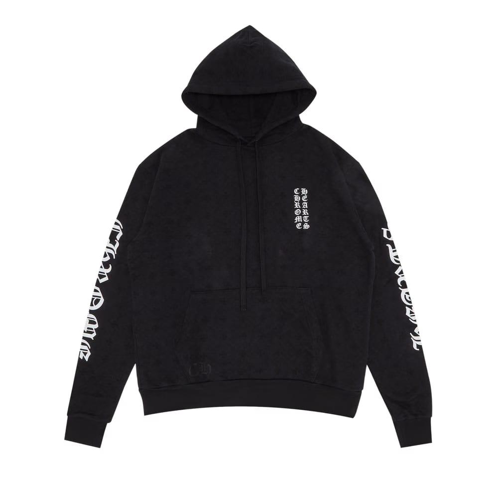Chrome Hearts Plus Cross Allover Print Horseshoe Logo Hoodie Black