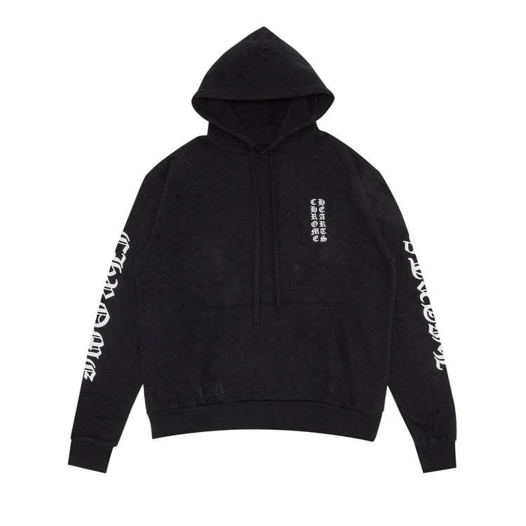 Chrome Hearts Plus Cross Allover Print Horseshoe Logo Hoodie Black