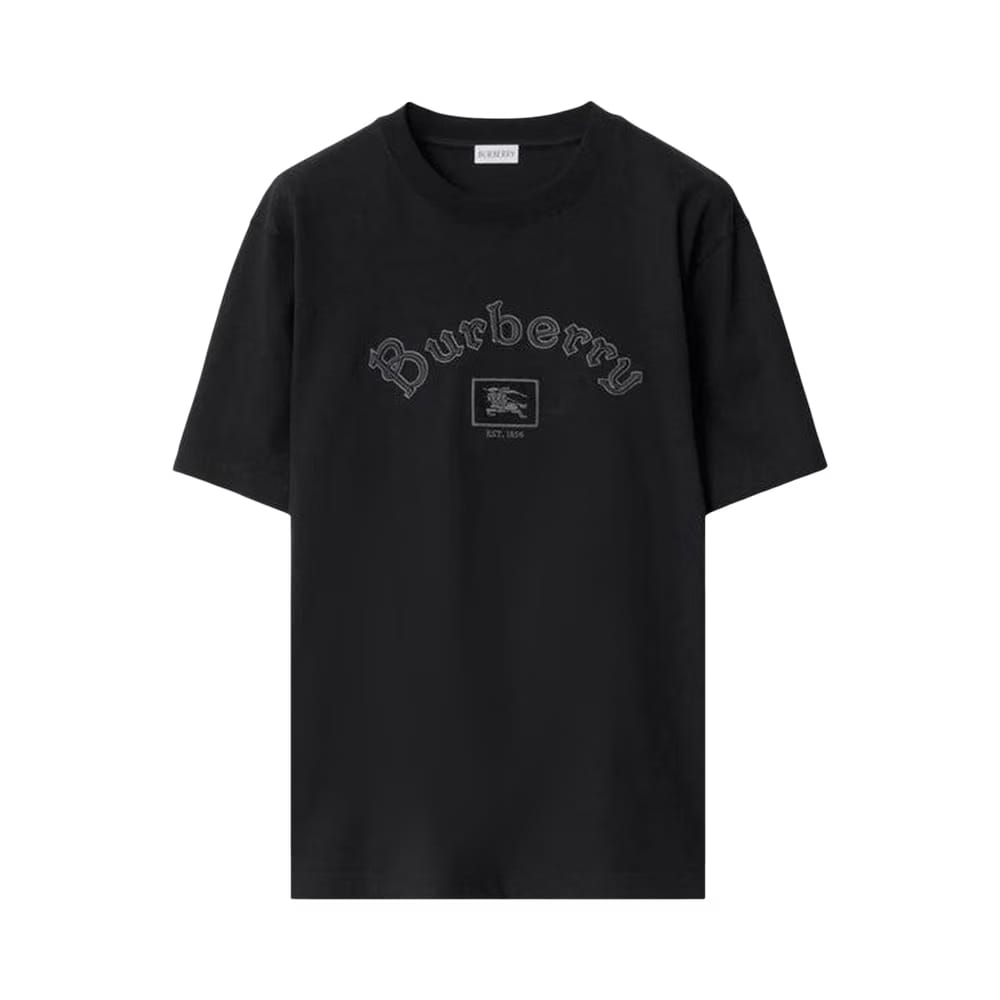 Burberry Crew Neck Shorts Sleeve T-Shirt Black