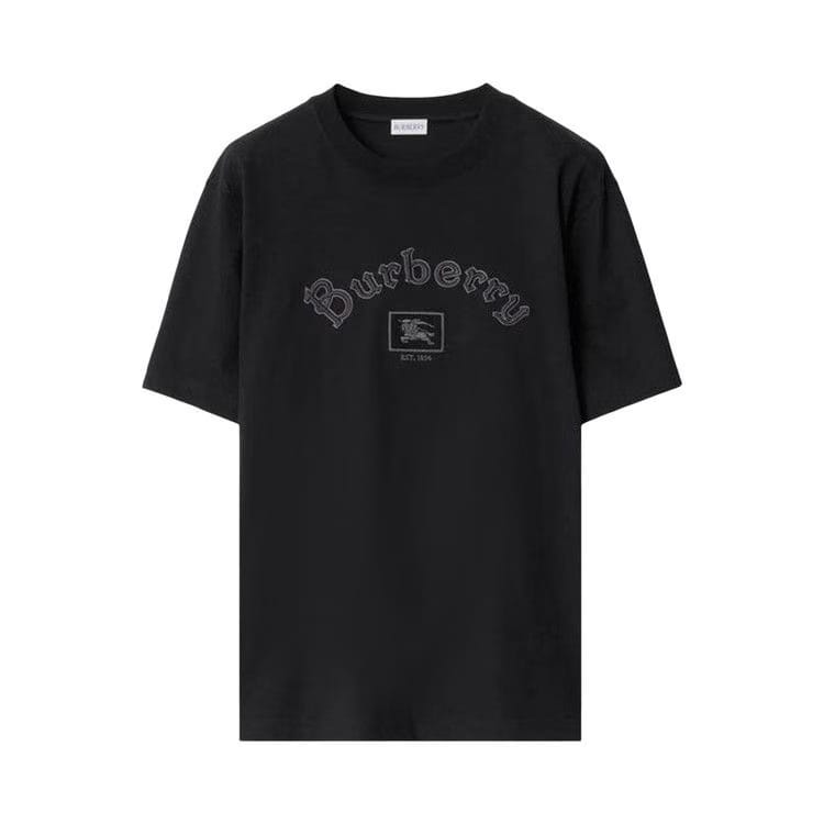 Burberry Crew Neck Shorts Sleeve T-Shirt Black