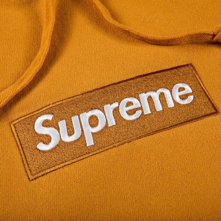 Supreme Box Logo Hoodie Light Mustard