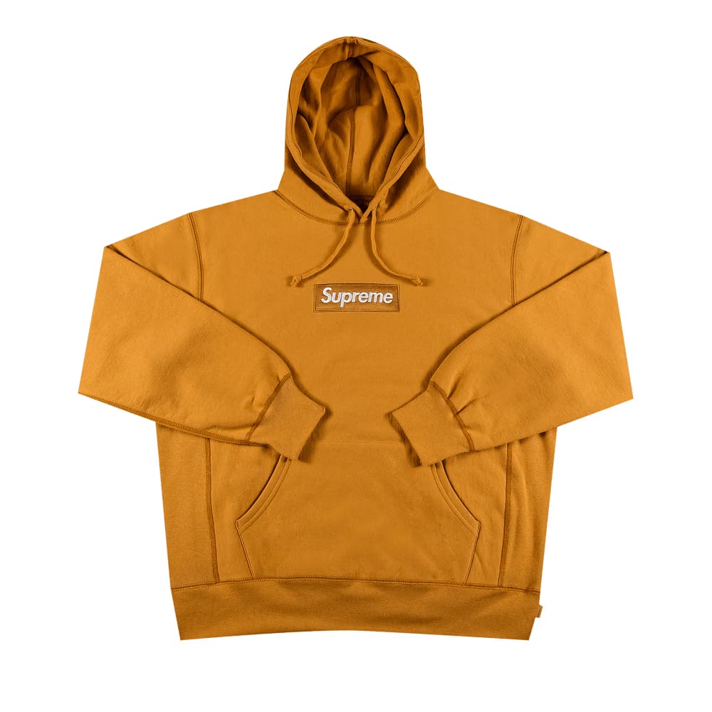 Supreme Box Logo Hoodie Light Mustard
