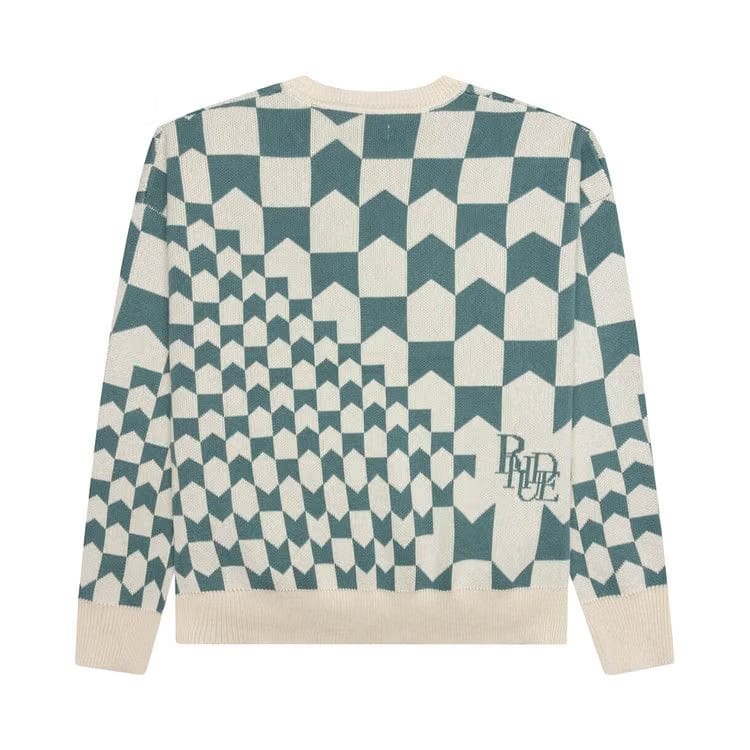 Rhude Cashmere Racing Crewneck Ivory/Spa