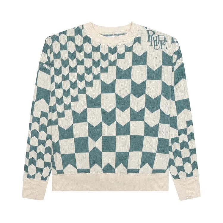 Rhude Cashmere Racing Crewneck Ivory/Spa