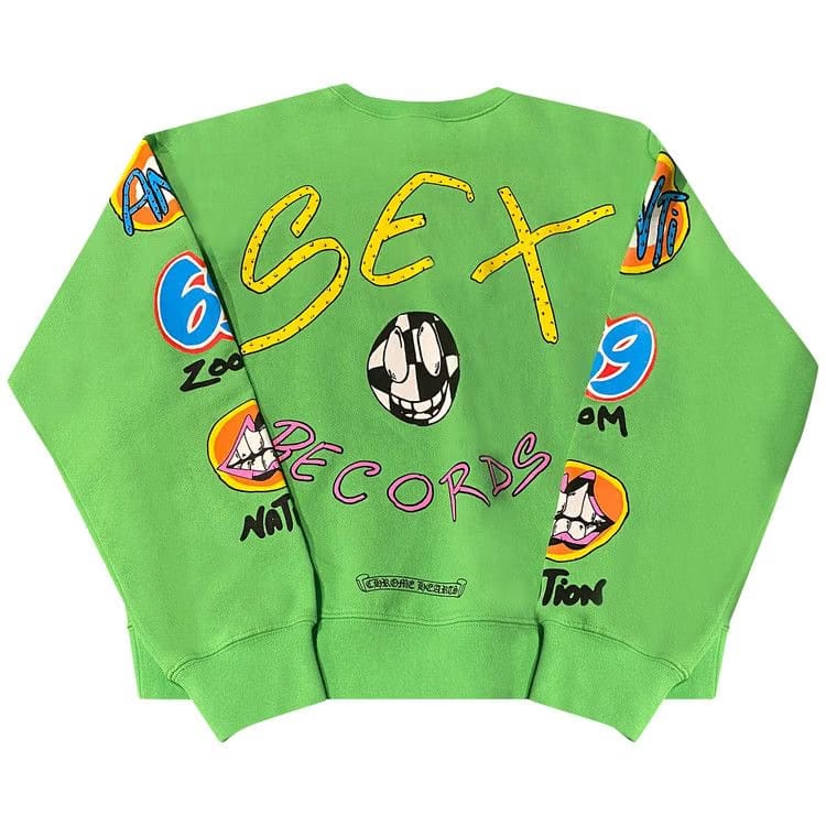 Chrome Hearts x Matty Boy Sex Records Crewneck Green