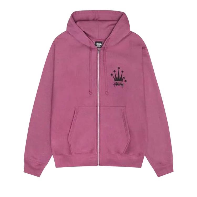 Stussy Regal Crown Zip Hoodie Berry