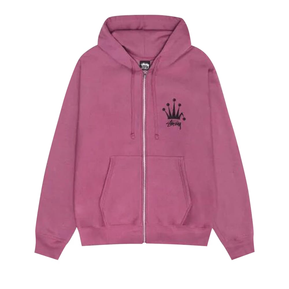 Stussy Regal Crown Zip Hoodie Berry