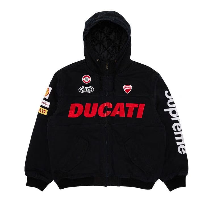Supreme x Ducati Hooded Racing Jacket Black