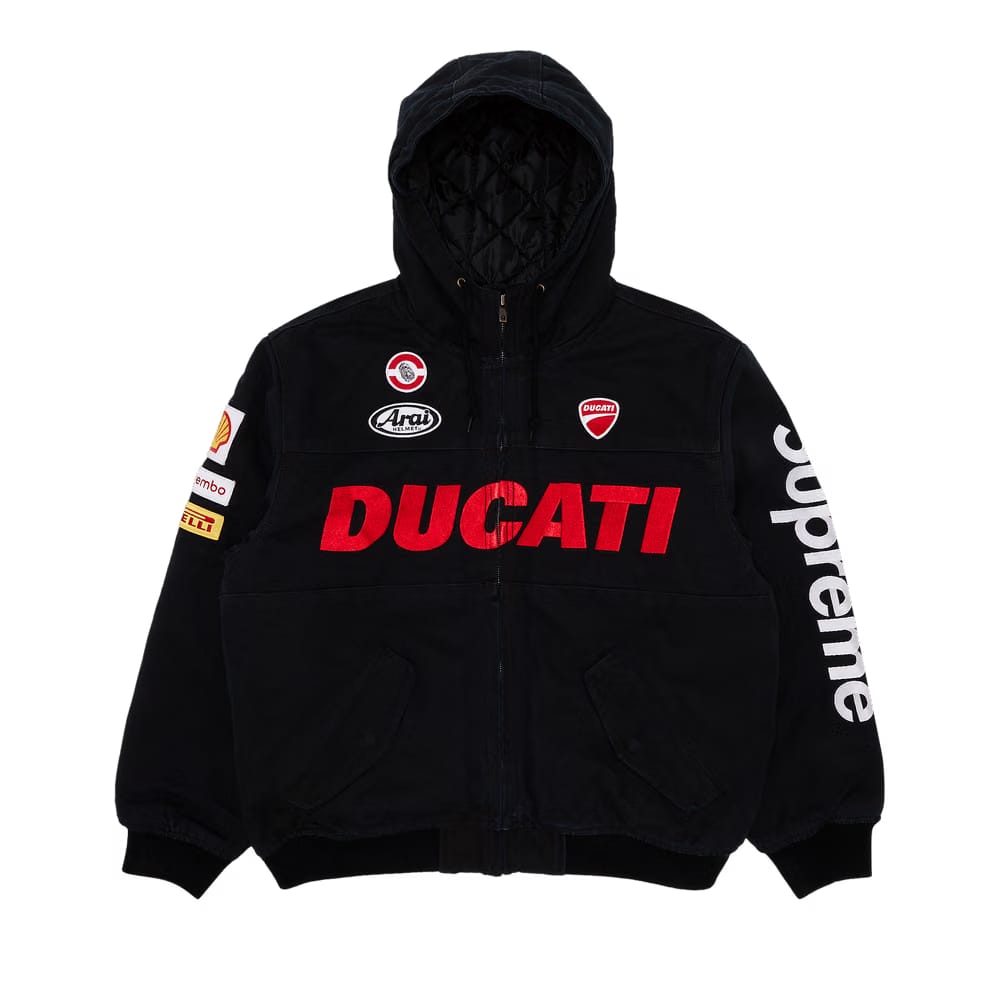 Supreme x Ducati Hooded Racing Jacket Black