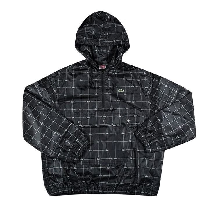 Supreme x Lacoste Reflective Grid Nylon Anorak Black
