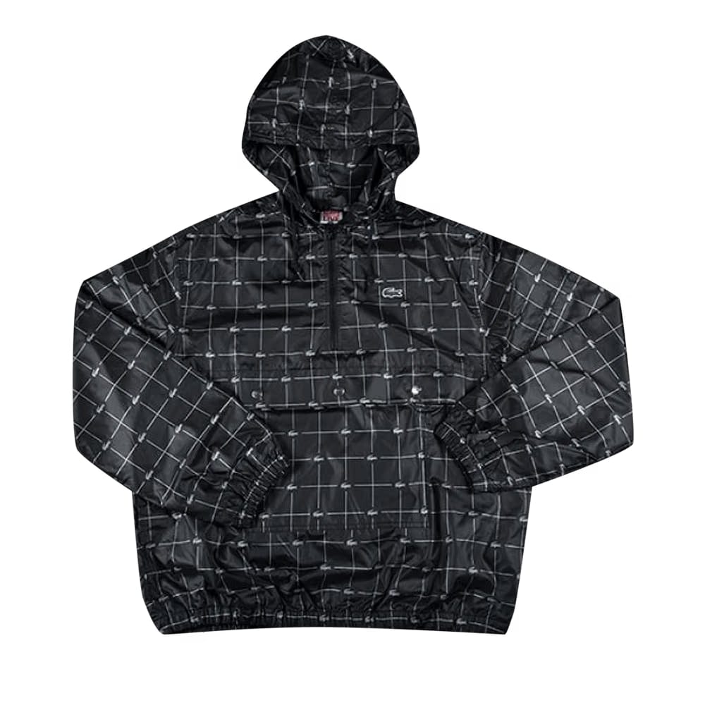 Supreme x Lacoste Reflective Grid Nylon Anorak Black