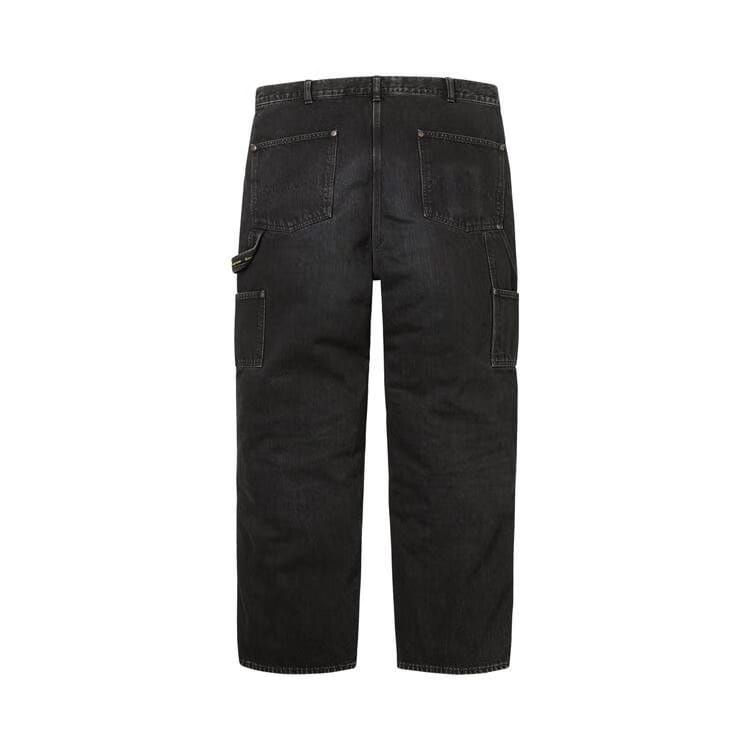 Supreme Worn Double Knee Denim Painter Jean Washed Black