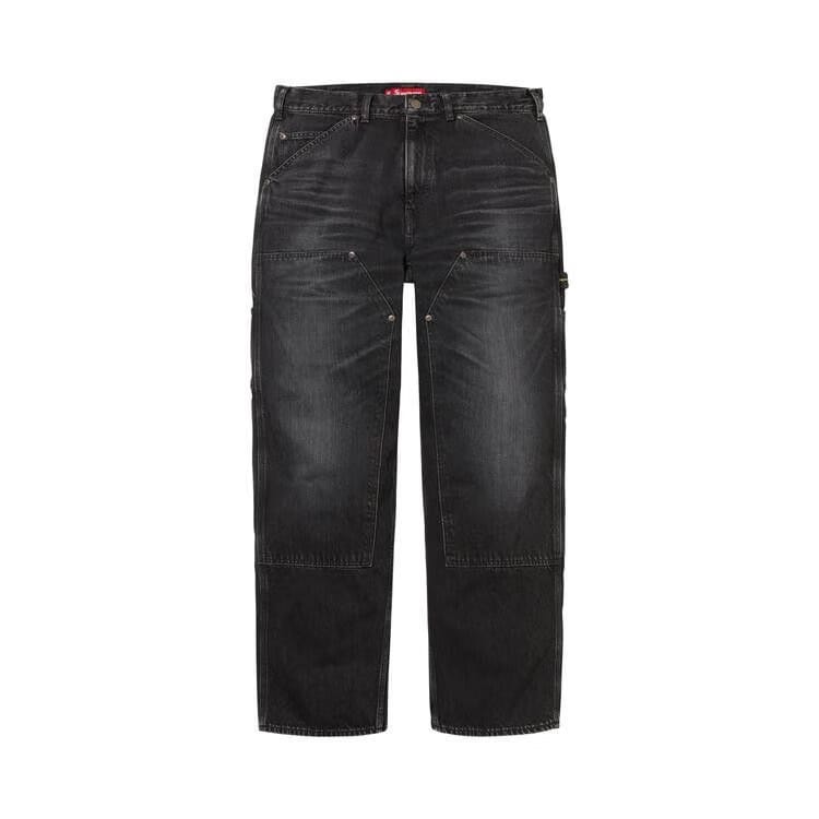 Supreme Worn Double Knee Denim Painter Jean Washed Black